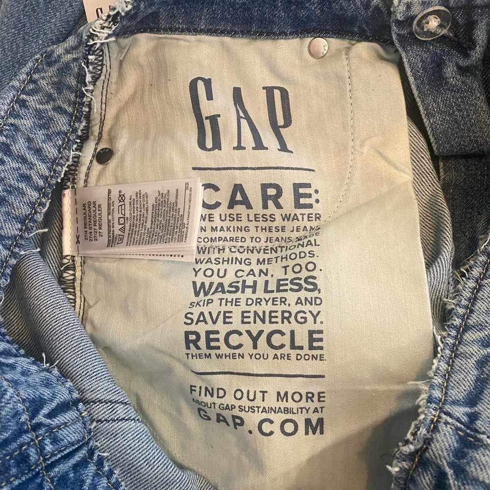 GAP Baggy Mid Rise Jeans – Ultrasoft Denim – Size 27R – NWT SKU348 - Picture 8 of 15
